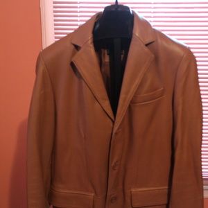 Jos. A. Banks Men's Genuine Leather Blazer Coat